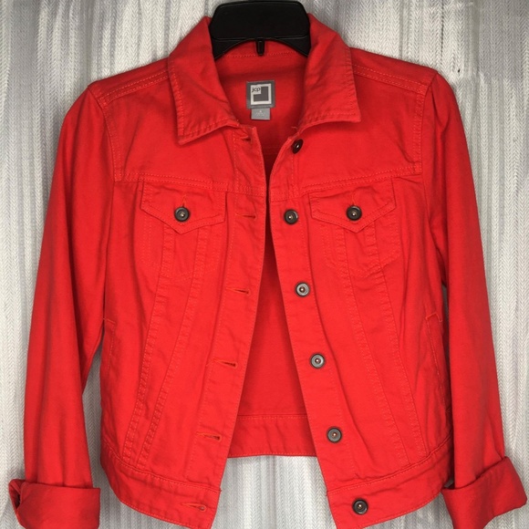 jcpenney Jackets & Blazers - Bright Red Jean Jacket